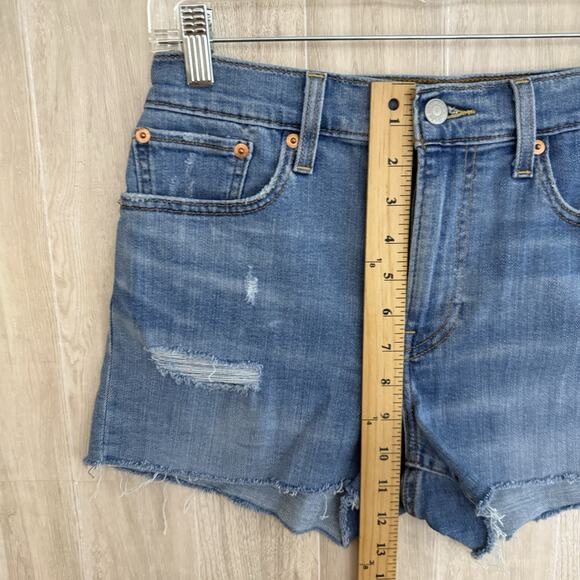 Levi’s Cutoff Denim Shorts Women’s Size 27 Blue 2" Inseam Pockets Shortie Bootie - Picture 7 of 12